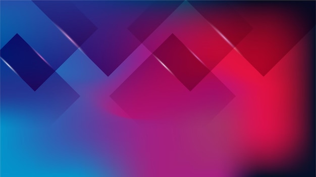 Fondo moderno rojo y azul con gradiente con superposición de triángulo
