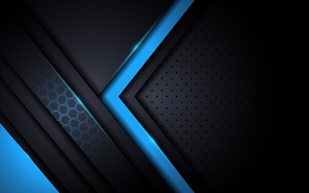 Fondo moderno de tecnología azul con estilo abstracto