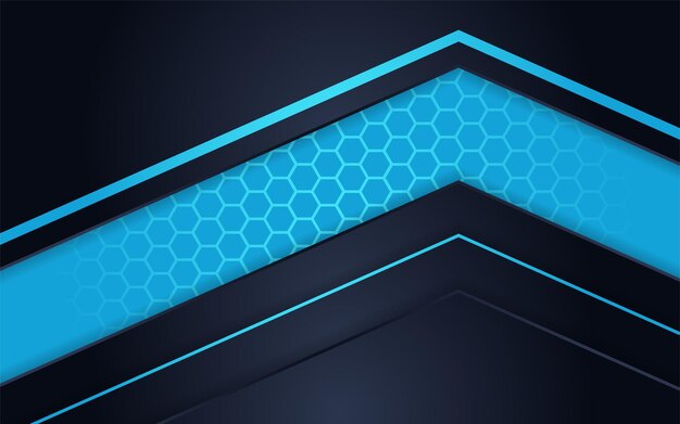 Fondo moderno tecnología futurista Hexagonal azul
