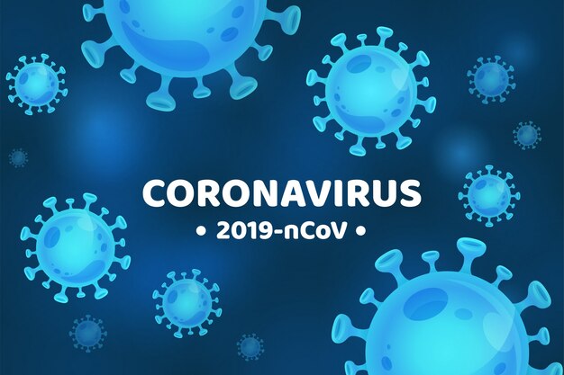 El fondo molecular del virus corona que se está extendiendo fuertemente en todo el mundo.
