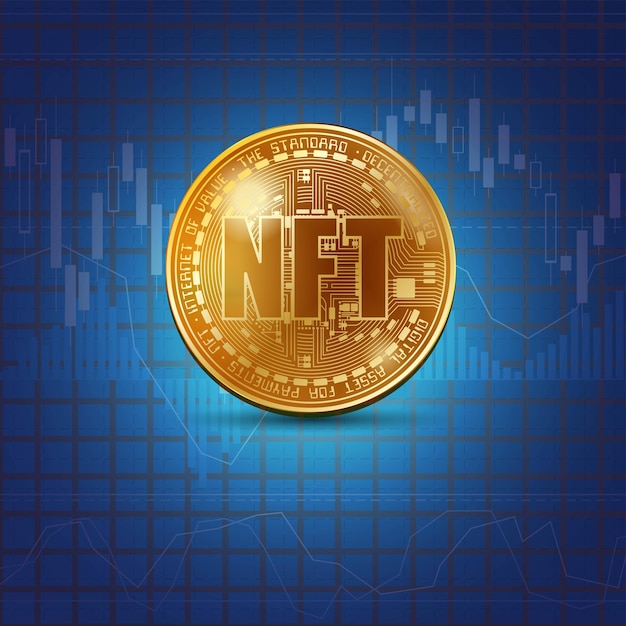 Fondo de moneda de oro nft