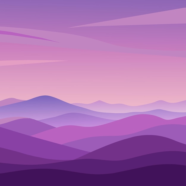 Fondo de montañas estilo acuarela