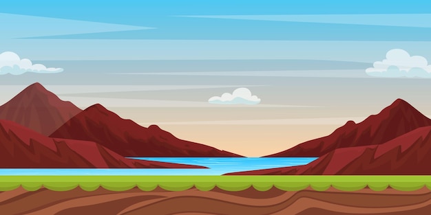 Vector fondo de montañas