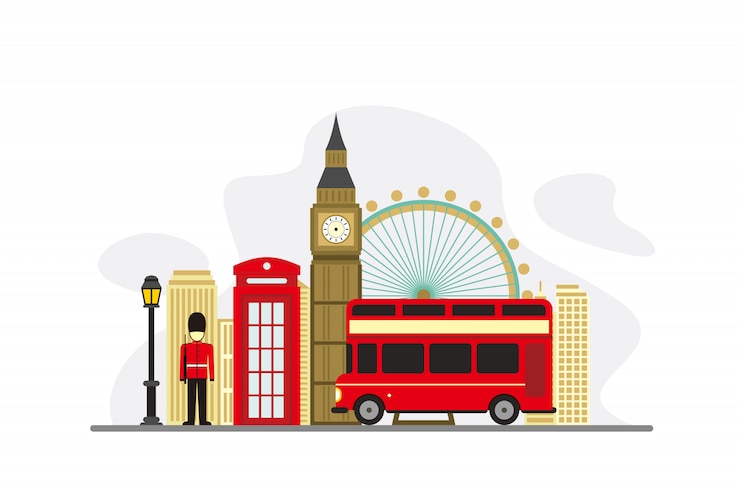 Vector fondo de monumentos famosos de londres