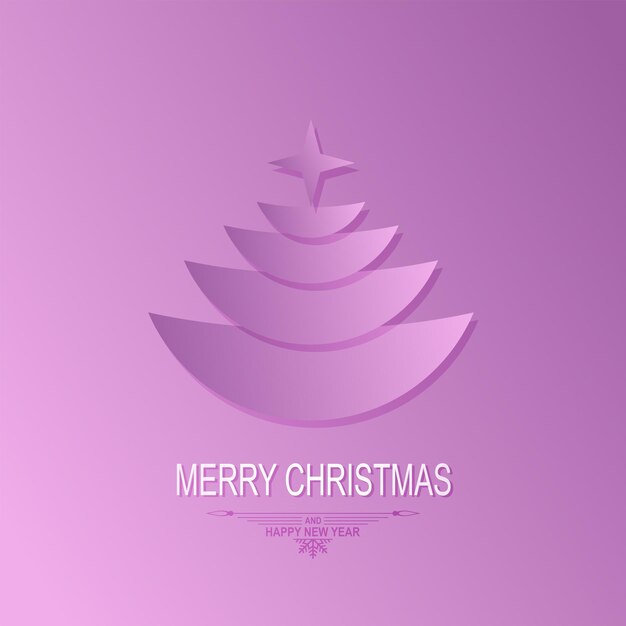 Fondo morado claro de Navidad con silueta de árbol de Navidad