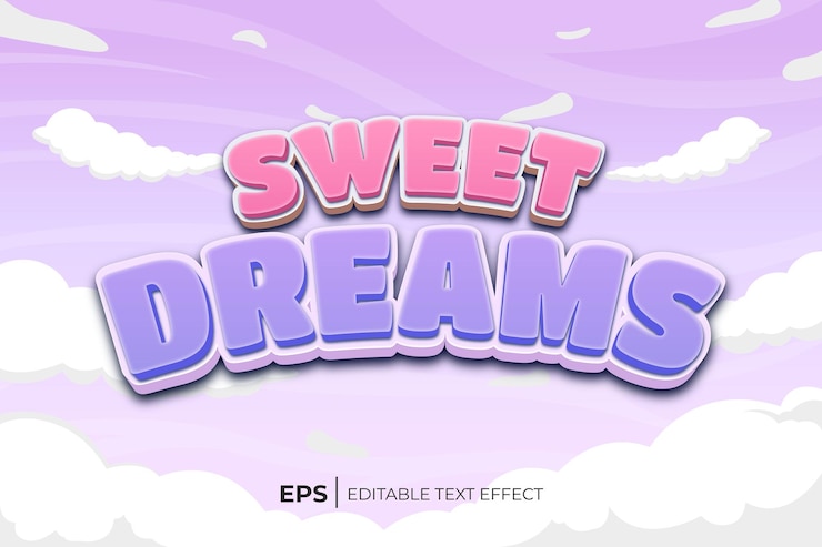 Vector un fondo morado con la palabra dulces sueños.