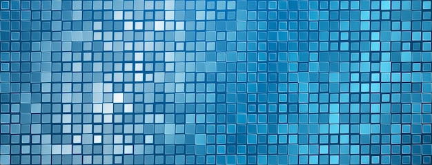 Fondo de mosaico abstracto de azulejos cuadrados espejados brillantes en colores azules