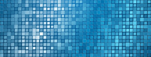 Fondo de mosaico abstracto de azulejos cuadrados espejados brillantes en colores azules