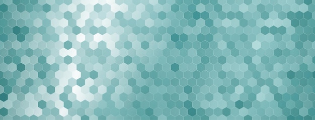 Vector fondo de mosaico abstracto de azulejos hexagonales brillantes en colores azul claro