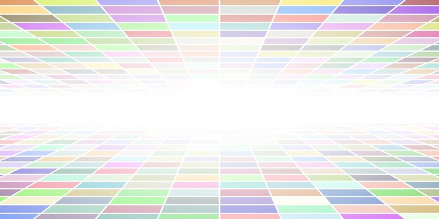 Fondo de mosaico abstracto con perspectiva en varios colores
