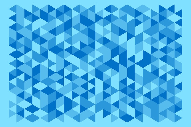 Fondo de mosaico de cuadrícula azul telón de fondo vectorial con insignia hexágono triángulo geométrico fondo azul fresco plantillas de diseño creativo