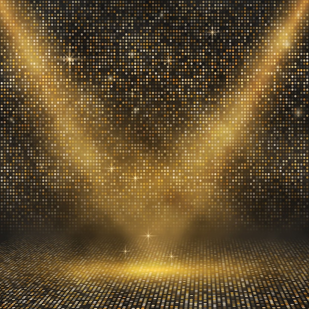 Fondo de mosaico dorado de lujo