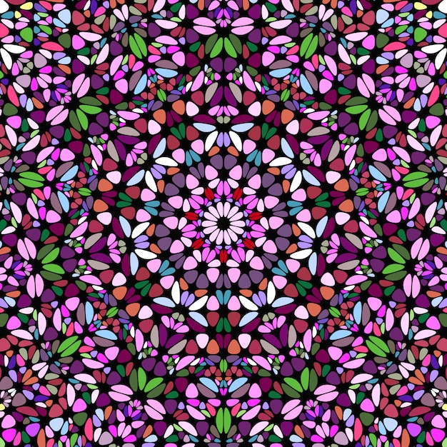 Fondo de mosaico floral circular geométrico abstracto
