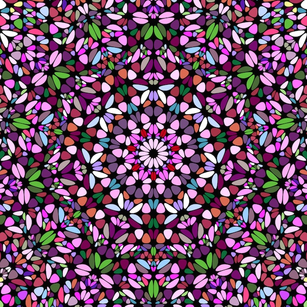 Fondo de mosaico floral circular geométrico abstracto