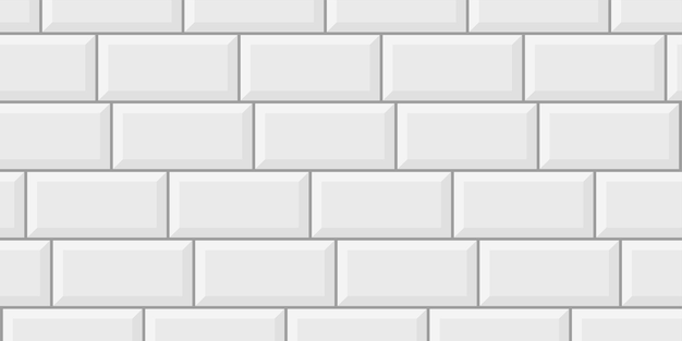 Fondo de mosaico de metro blanco. patrón sin fisuras de metro. fondo transparente de baldosas de cerámica blanca.