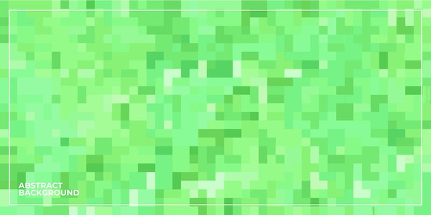 Fondo de mosaico de mosaico cuadrado de píxeles geométricos abstractos verdes