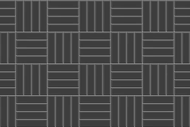 Fondo de mosaico negro cruzado, placa para salpicaduras de cocina o textura del piso del baño