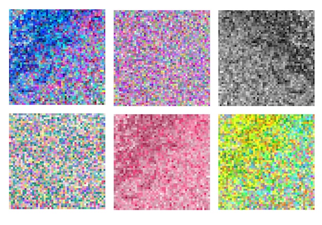 Vector fondo de mosaico de píxeles cuadrados abstractos conjunto de fondo de mosaico