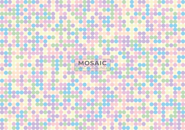 fondo de mosaico de puntos pastel colorido