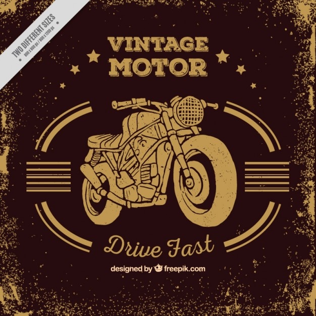 Fondo de moto vintage en sepia