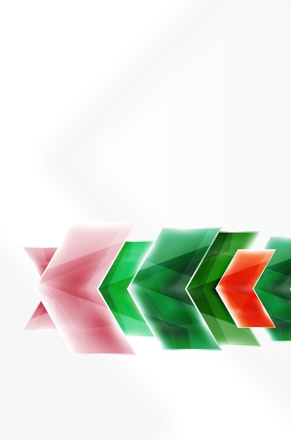 Fondo de movimiento de flecha brillante de vidrio