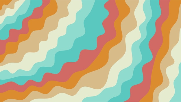Fondo multipropósito líquido fluido ondulado abstracto con color retro vintage