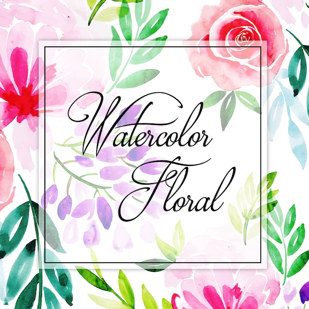 Vector fondo multiusos floral acuarela primavera