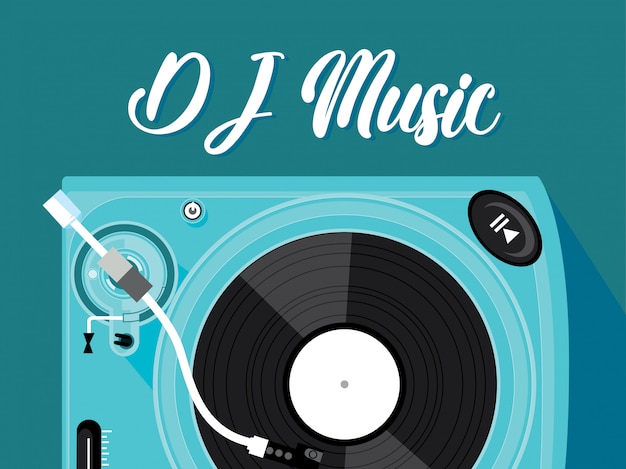 Vector fondo de música azul para dj