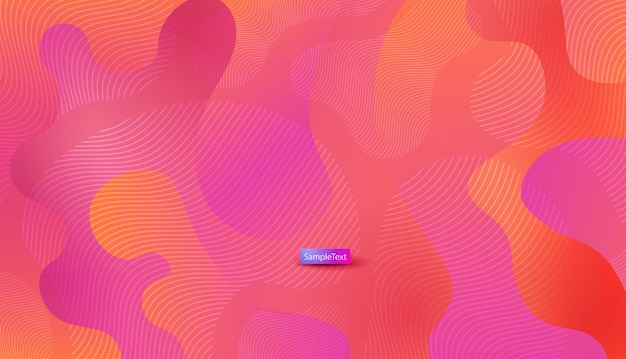 Fondo naranja abstracto con formas geométricas dibujadas al azar y muchas rayas pequeñas