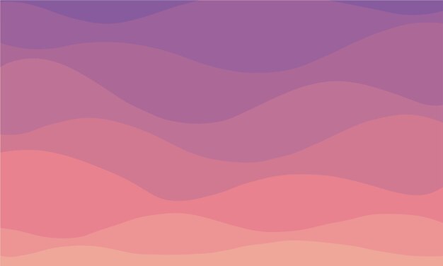 Fondo naranja abstracto con ilustración de Vector de onda