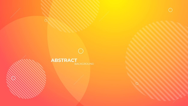 fondo naranja abstracto con ilustración vectorial de composición cuadrada y de línea