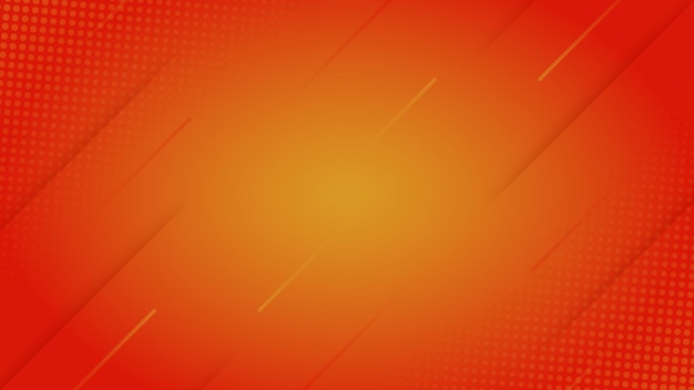 Fondo naranja abstracto con líneas y efecto de semitono