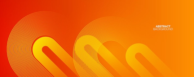 Fondo naranja abstracto con líneas redondeadas diagonales brillantes