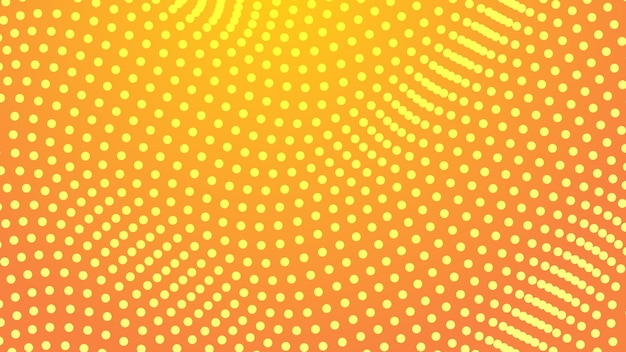 Fondo naranja abstracto con patrón de puntos de flujo para la decoración de diseño gráfico moderno