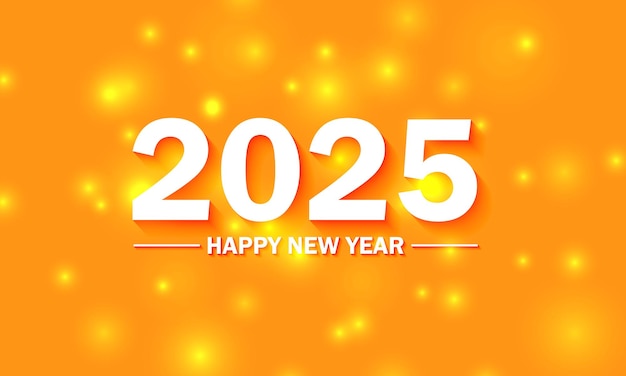 un fondo naranja brillante con las palabras " Feliz año nuevo " en él