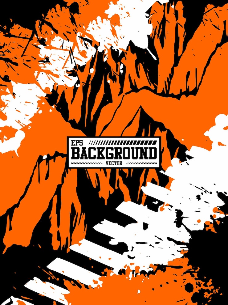 fondo naranja efecto de neumático de montaña negro