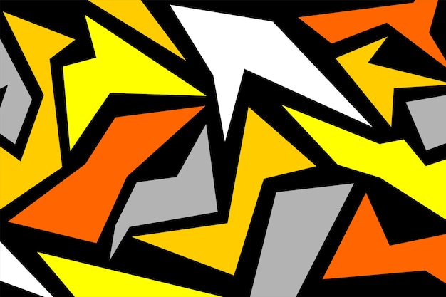 un fondo naranja y negro con un rayo