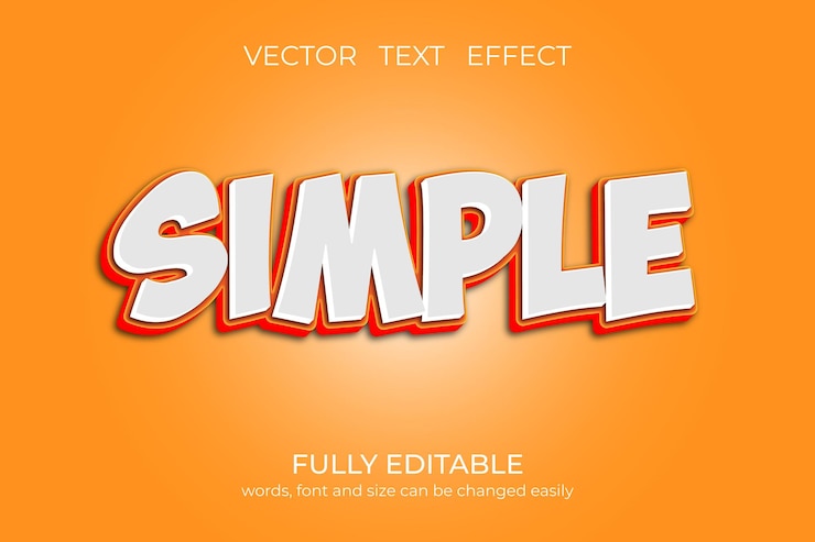 Un fondo naranja con la palabra simple en letras blancas.