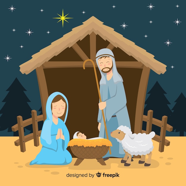 Fondo natividad plano