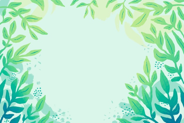 Vector fondo de naturaleza acuarela pintada a mano