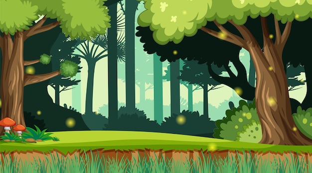 Vector fondo de naturaleza al aire libre bosque