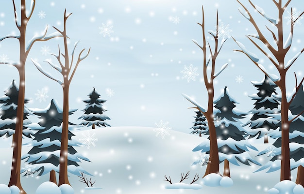 Fondo de naturaleza de invierno