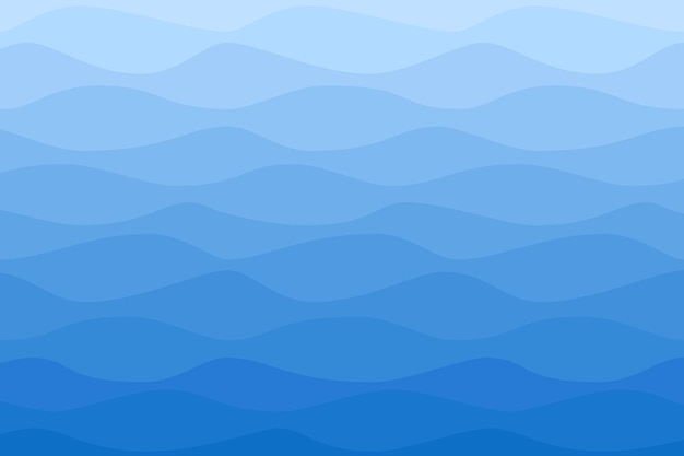 Fondo náutico degradado azul ondulado de agua de mar