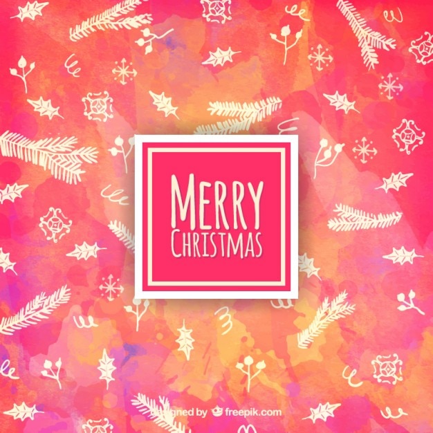 Fondo de navidad de acuarela en estilo abstracto