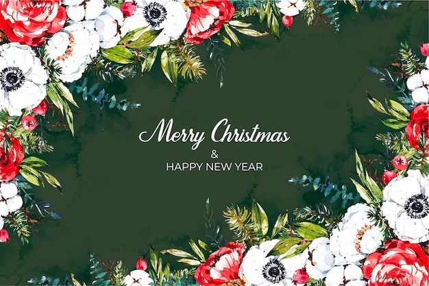 Fondo de Navidad en acuarela