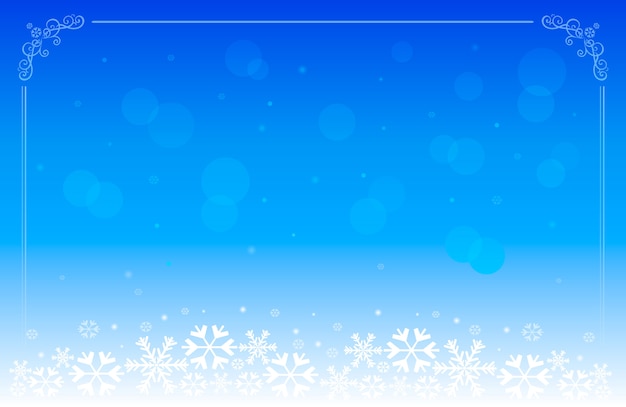 Fondo de Navidad azul con marco