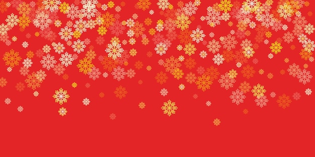 Fondo de Navidad Bokeh copos de nieve fondo rojo