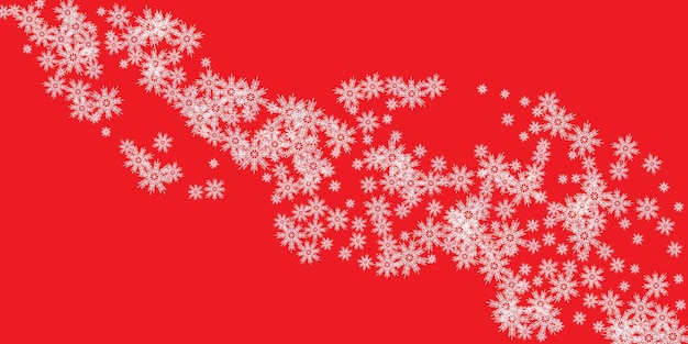 Fondo de Navidad Bokeh copos de nieve fondo rojo