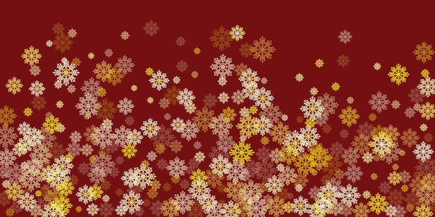 Fondo de Navidad Bokeh copos de nieve fondo rojo
