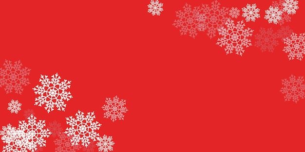 Fondo de Navidad Bokeh copos de nieve fondo rojo